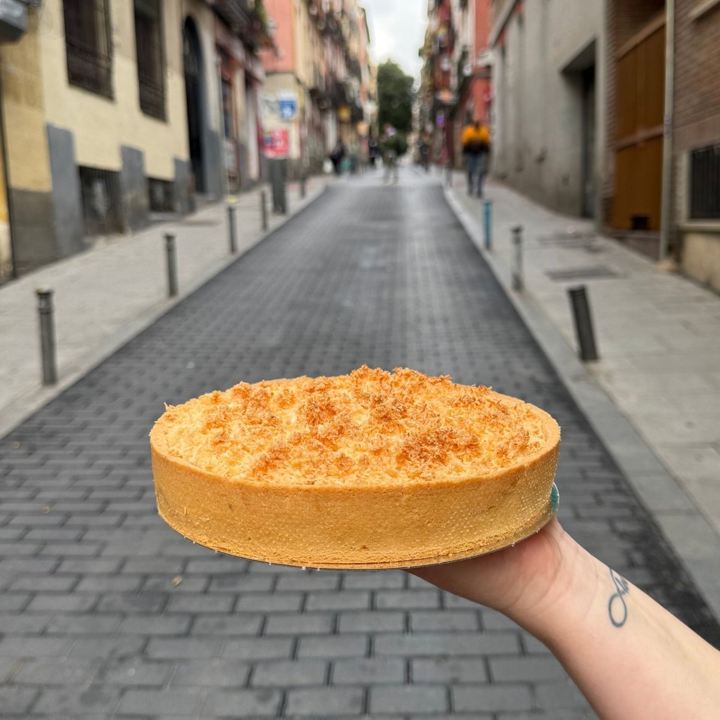 Tarta de coco y dulce de leche