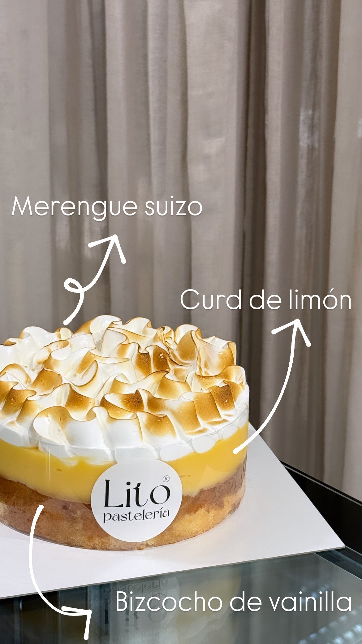 Tarta de curd de limón y merengue