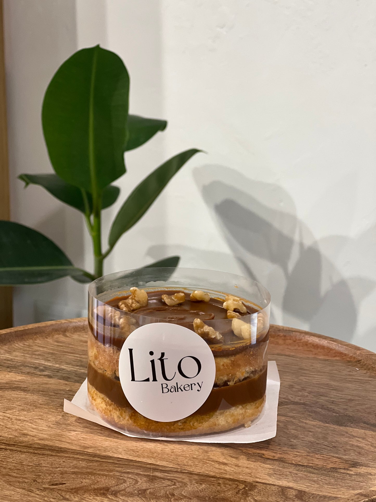 Mini cake dulce de leche con nueces