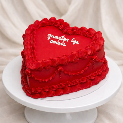 Tarta Corazón Rojo Intenso