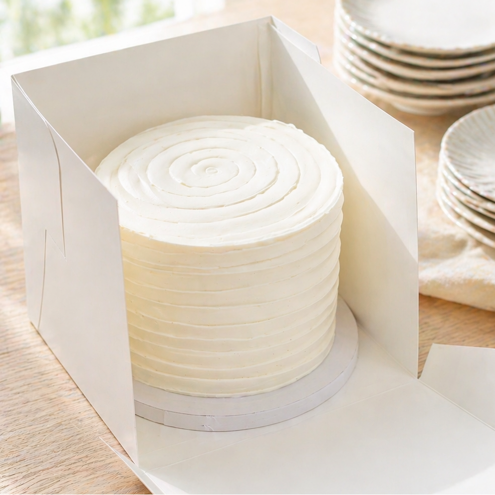 Tarta blanca minimal