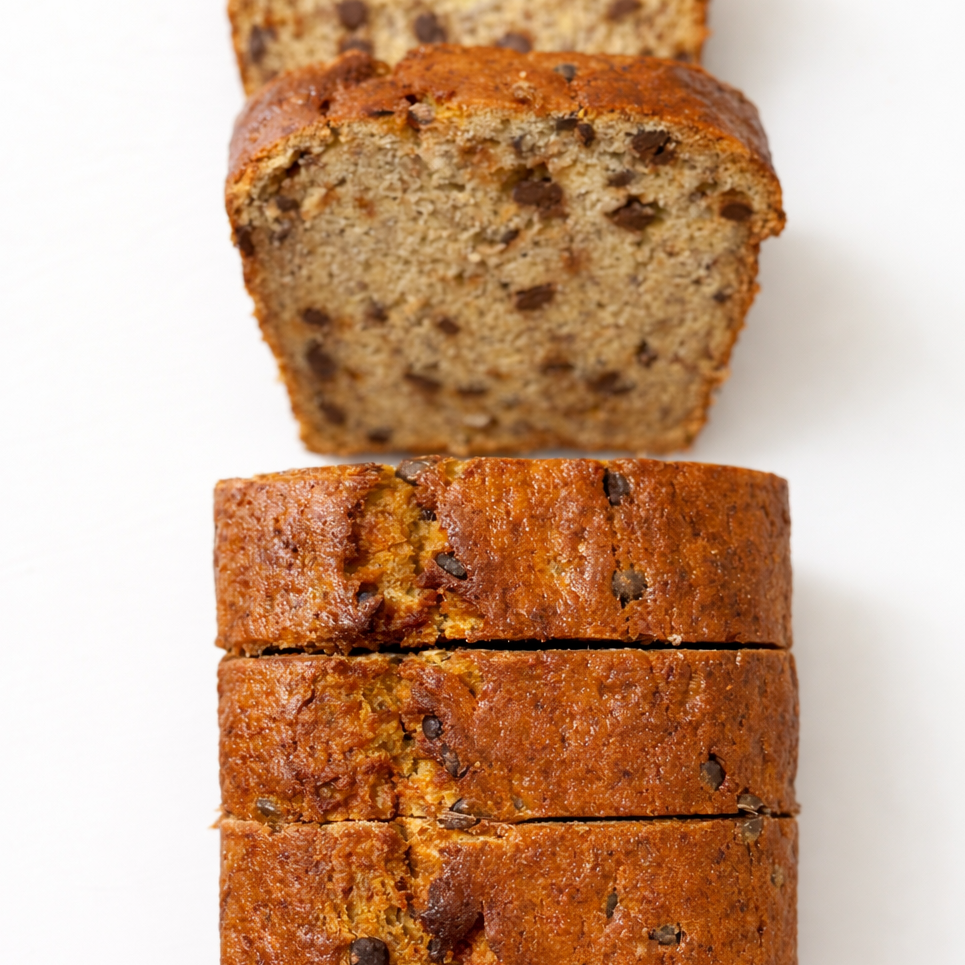 Banana bread con chips de chocolate