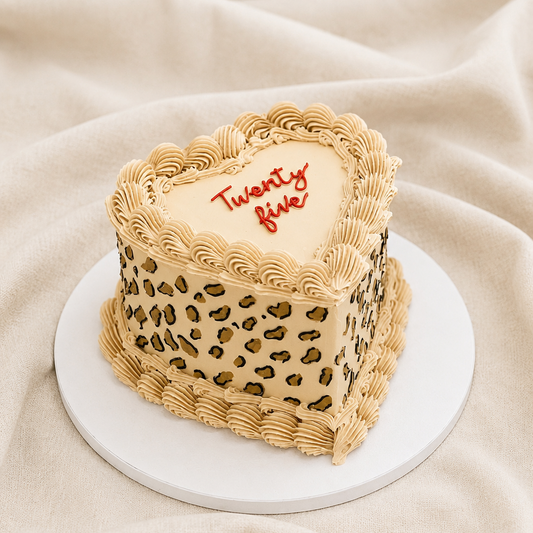 Tarta Corazón animal print